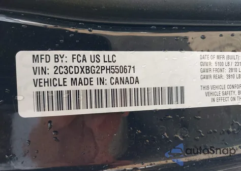 2023 Dodge Charger Sxt from USA, damaged, VIN 2C3CDXBG2PH550671